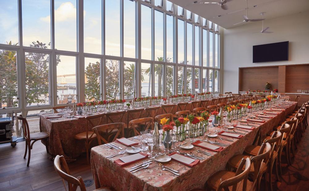 James C. Hormel & Michael P. Nguyen Lounge banquet seating