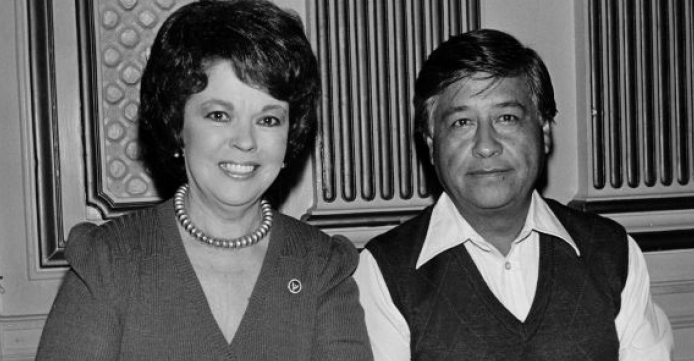 Shirley Temple Black and Cesar Chavez