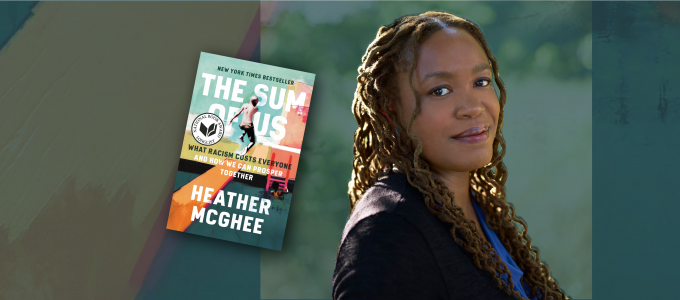 Image - Heather McGhee and cover of her book