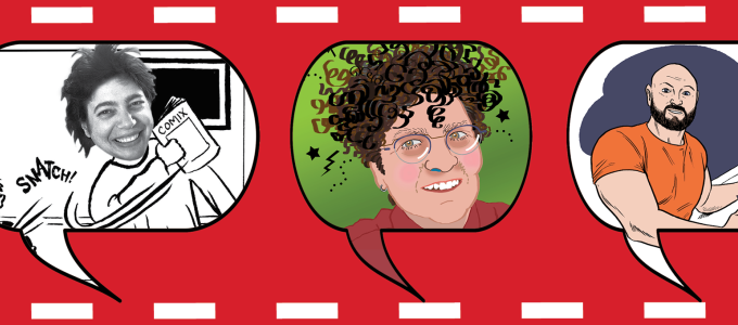 Image - illustrations of speaker photos in word ballons