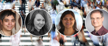 Image - speaker photos and blurred photo of crowd