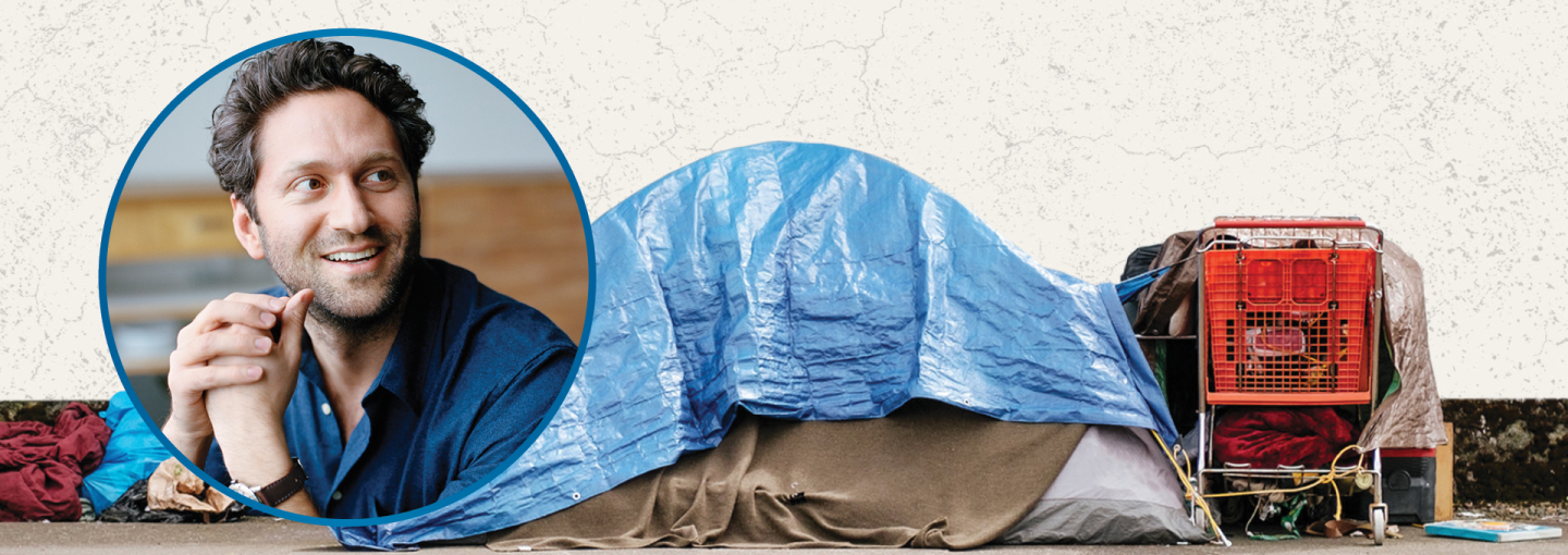 Kevin Adler: Ending Homelessness in America Image - Kevin Adler and tent