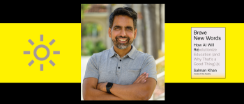 Image - Sal Khan and book cover