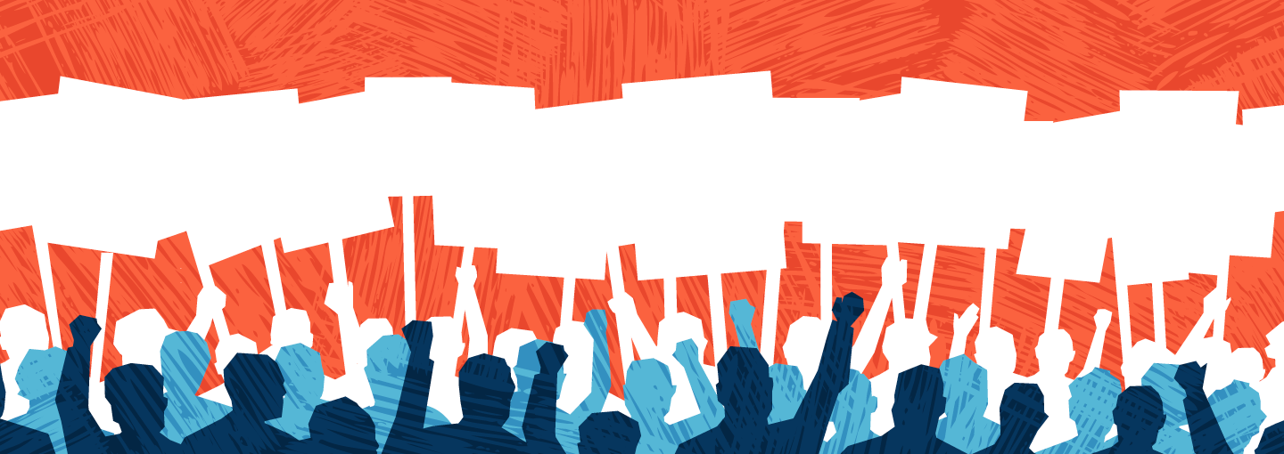 The Right to Vote at Age 18: Gen Z and the Fight Against Voter Suppression Image - people holding signs