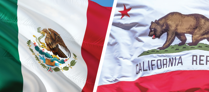 Image - Mexico and California flags