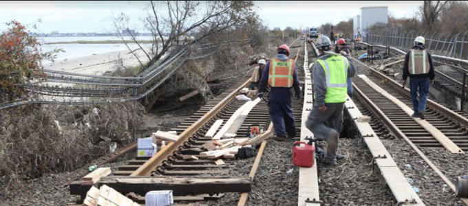 Image - people with disaster wreckage