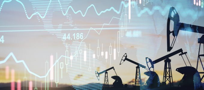 Image - stock index and oil wells