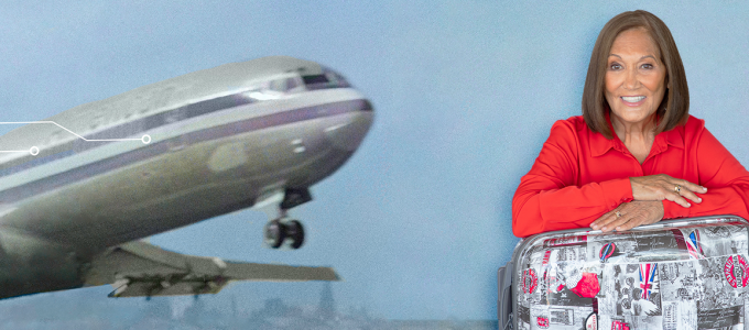 Image - Maryles Casto and an airplane taking off
