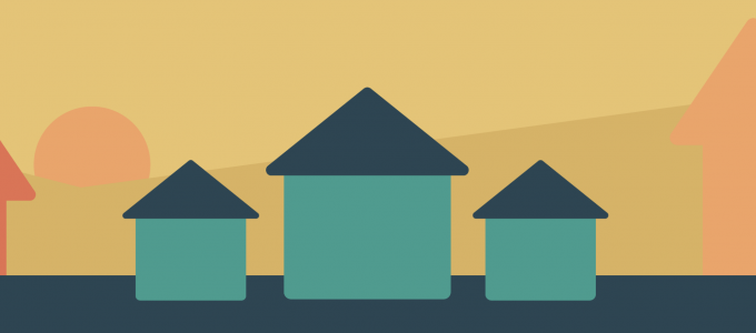 Image - illustration of houses and arrows